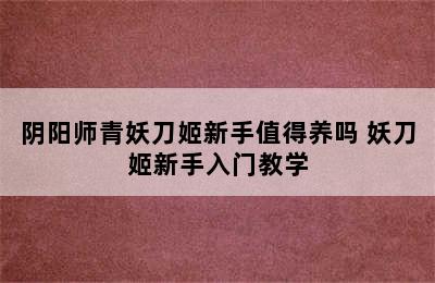 阴阳师青妖刀姬新手值得养吗 妖刀姬新手入门教学